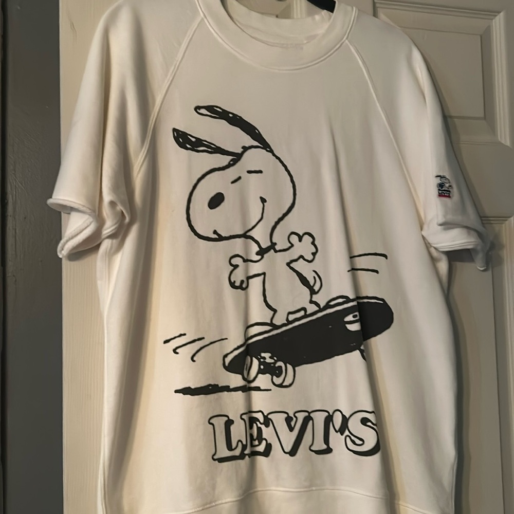 Snoopy baggy short sleeve sweatshirt
